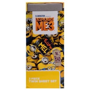 Despicable Me Minions Kids Gray and Blue Bed Sheet Set
